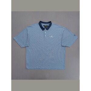 Nike Tiger Woods Polo XL Blue Stripe Keene's Pointe Golf Shirt